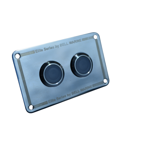 Viper 2 Gang Stainless Steel Switch Panel With 20A Backlit Switches