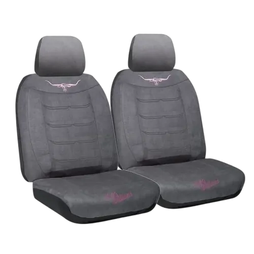 RMW SUEDE VELOUR JILLAROO GREY 30 SEAT COVERS