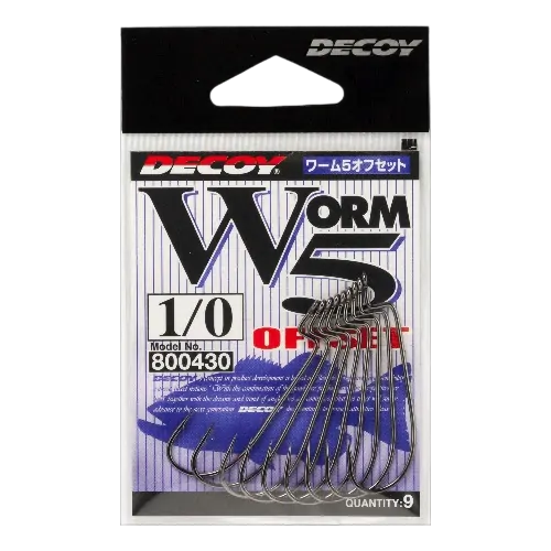 Decoy 80042 Worm Hook 5 #1 Pkt 9