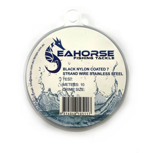 Seahorse Tackle Wire Black 10M X 17Lb