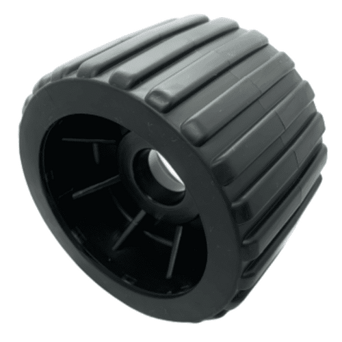 Black Ribbed Wobble Roller 22mm Bore