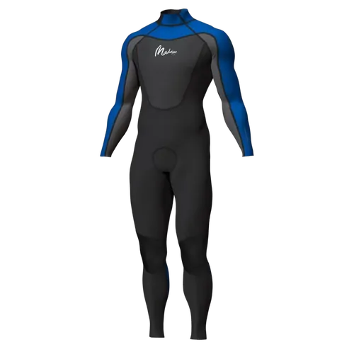 Maddog Mens Superstretch Steamer 3/2mm Wetsuit Black/Blue - Large