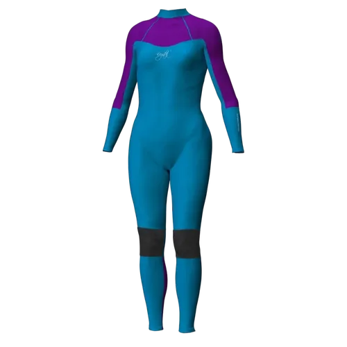 Crystal Girls Superstretch Steamer 3/2mm Blue/ Purple - Size 12