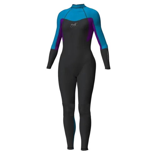 Crystal Girls Superstretch Steamer 3/2mm Blue/ Black - Size 6