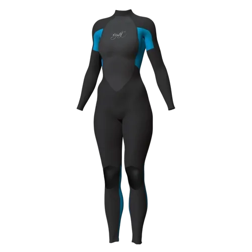 Crystal Womens Superstretch Steamer 3/2mm Black/Blue - Size 6