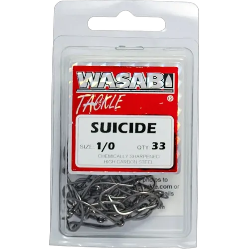 Wasabi Suicide Black 1/0 Hook Medium Pack (33)