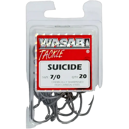 Wasabi Suicide Black 7/0 Hook Medium Pack (20)
