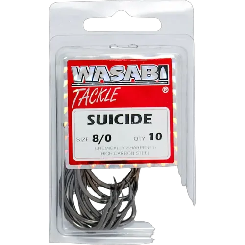 Wasabi Suicide Black 8/0 Hook Medium Pack (10)