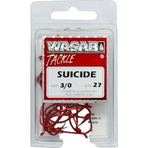 Wasabi Suicide Red 3/0 Hook Medium Pack (27)