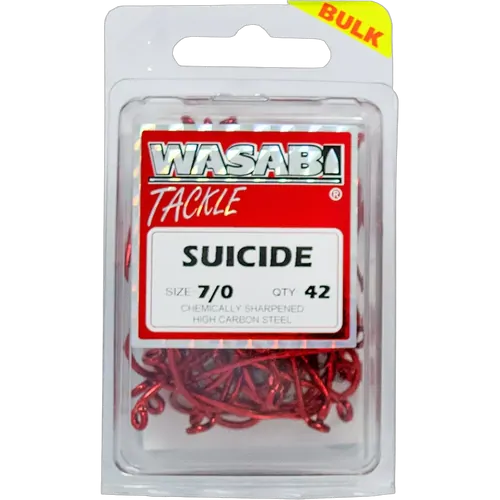Wasabi Suicide Red 7/0 Hook Value Pack (42)