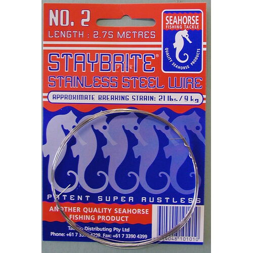 Seahorse Tackle Wire Staybrite Size 2 21Lb Dz