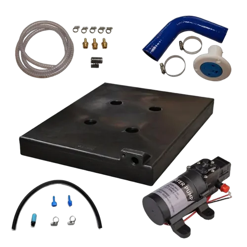 Poly Water Tank 80L Under Tray and Pump Kit
