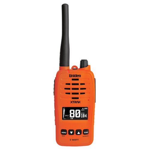 Uniden XTRAK 50-O Orange 5 Watt Waterproof Smart UHF Handheld Radio