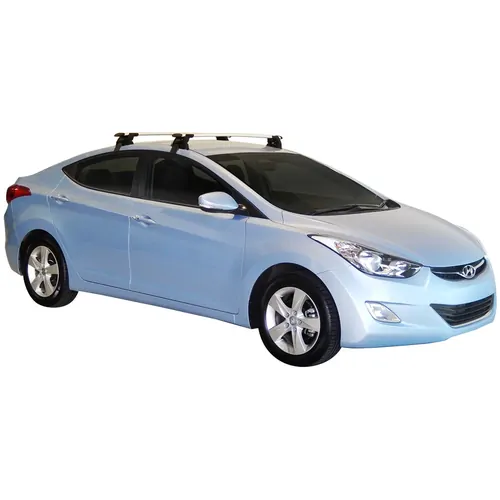 Yakima ThruBar 120cm Silver Pair (S16Y) To Suit Hyundai Elantra 4dr Sedan 07/2011-/2016