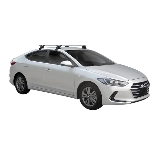 Yakima ThruBar 120cm Silver Pair (S16Y) To Suit Hyundai Elantra 4dr Sedan 02/2016-/On