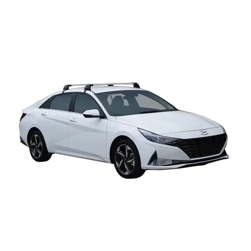 Yakima FlushBar 100 & 105cm Silver Pair (S26Y) To Suit Hyundai i30 4dr Sedan 10/2020-/On