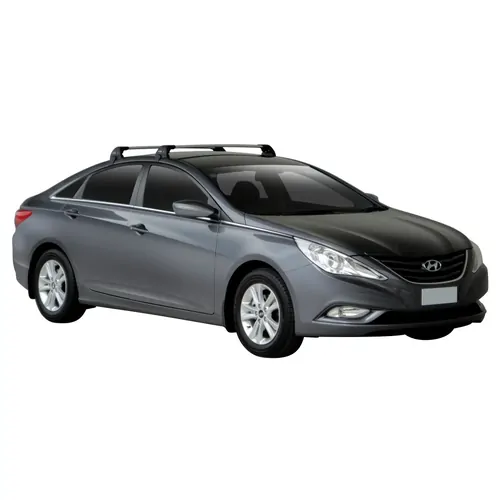 Yakima FlushBar 105cm Silver Pair (S7Y) To Suit Hyundai i45 4dr Sedan /2010-/On