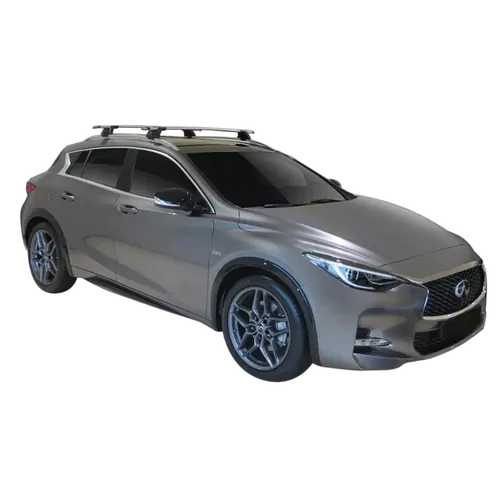 Yakima ThruBar 120cm Silver Pair (S16Y) To Suit Infiniti QX30 5dr SUV /2016-/On