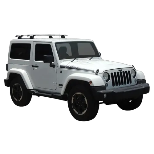 Yakima ThruBar 135cm Silver Pair (S17Y) To Suit Jeep Wrangler JK /2007-04/2019