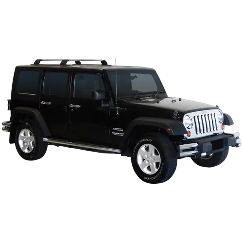 Yakima FlushBar 105cm Silver Pair (S7Y) To Suit Jeep Wrangler Unlimited JK /2007-04/2019