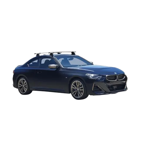 Yakima ThruBar 120cm Silver Pair (S16Y) To Suit BMW 2 Series 2dr Coupe 12/2021-/On