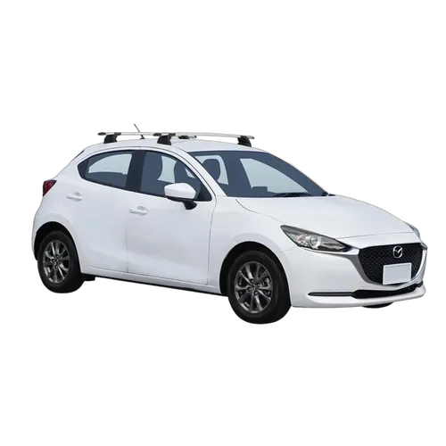 Yakima ThruBar 120cm Silver Pair (S16Y) To Suit Mazda 2 5dr Hatch /2014-/On