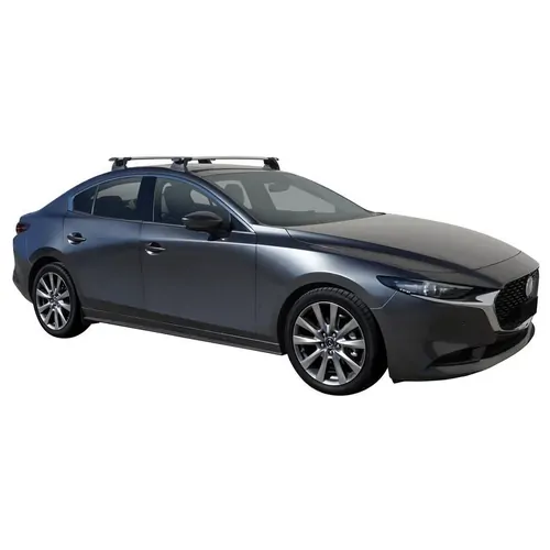 Yakima ThruBar 120cm Silver Pair (S16Y) To Suit Mazda 3 4dr Sedan 04/2019-/On