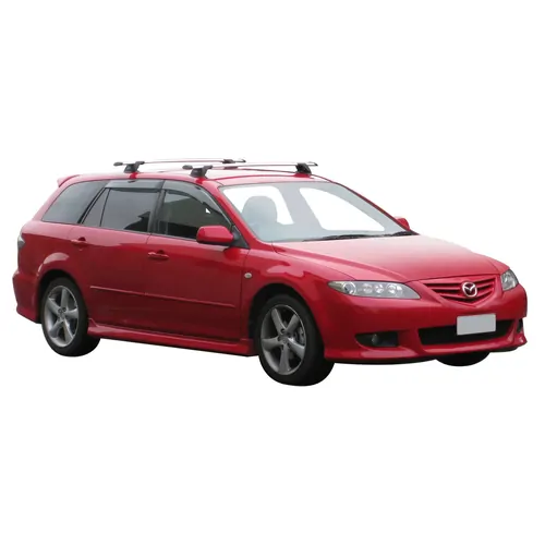 Yakima ThruBar 120cm Silver Pair (S16Y) To Suit Mazda 6/Atenza 5dr Wagon 06/2002-02/2008