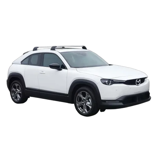 Yakima FlushBar 100 & 105cm Silver Pair (S26Y) To Suit Mazda MX-30 5dr SUV 03/2021-/On