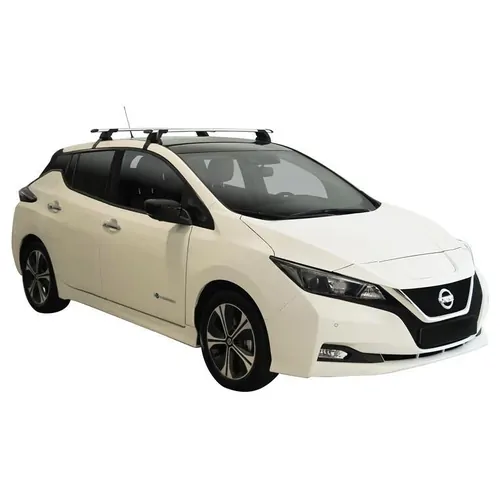 Yakima ThruBar 120cm Silver Pair (S16Y) To Suit Nissan Leaf 5dr Hatch /2018-/On