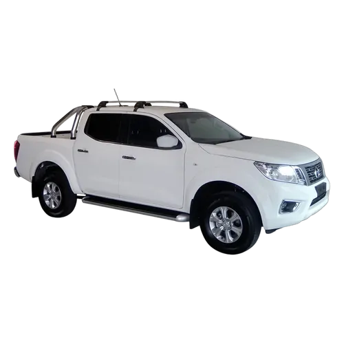 Yakima FlushBar 105cm Silver Pair (S7Y) To Suit Nissan Navara NP300 (D23) Dual Cab 06/2015-/On