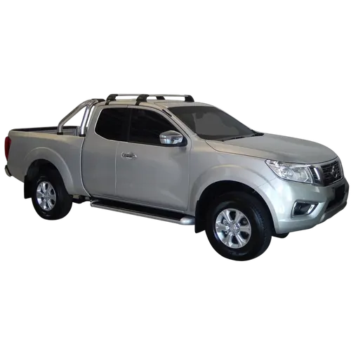 Yakima FlushBar 105cm Silver Pair (S7Y) To Suit Nissan Navara NP300 (D23) King Cab /2015-/On