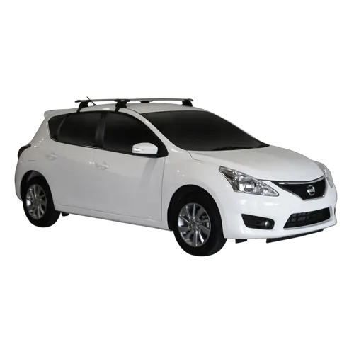Yakima ThruBar 120cm Silver Pair (S16Y) To Suit Nissan Pulsar 5dr Hatch 03/2013-/On