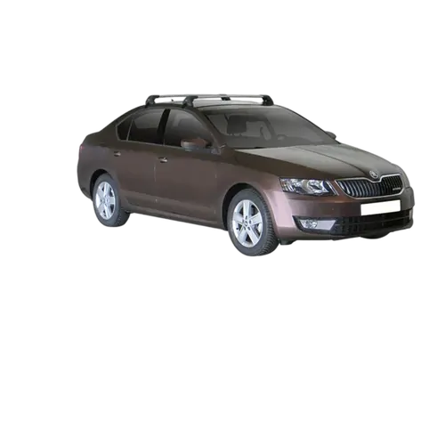 Yakima FlushBar 100cm Silver Pair (S6Y) To Suit Skoda Octavia 5dr Hatch 02/2013-03/2017