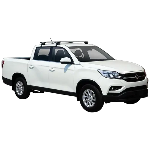 Yakima ThruBar 135cm Silver Pair (S17Y) To Suit SsangYong Musso 4dr Ute /2019-/On