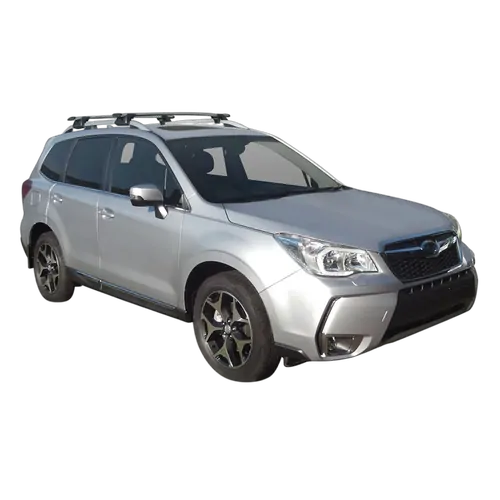 Yakima ThruBar 120cm Silver Pair (S16Y) To Suit Subaru Forester 5dr SUV /2015-09/2018