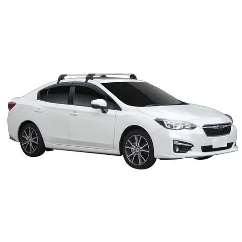 Yakima FlushBar 100cm Silver Pair (S6Y) To Suit Subaru Impreza 4dr Sedan 02/2017-/On