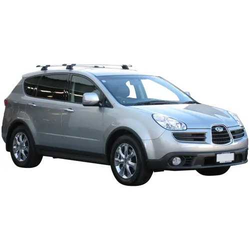Yakima ThruBar 135cm Silver Pair (S17Y) To Suit Subaru Tribeca 5dr SUV 11/2006-11/2007