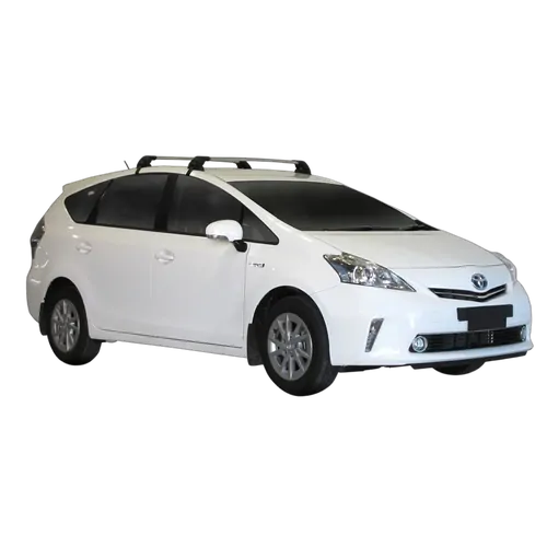 Yakima FlushBar 100cm Silver Pair (S6Y) To Suit Toyota Prius V (Steel Roof) /2012-/On