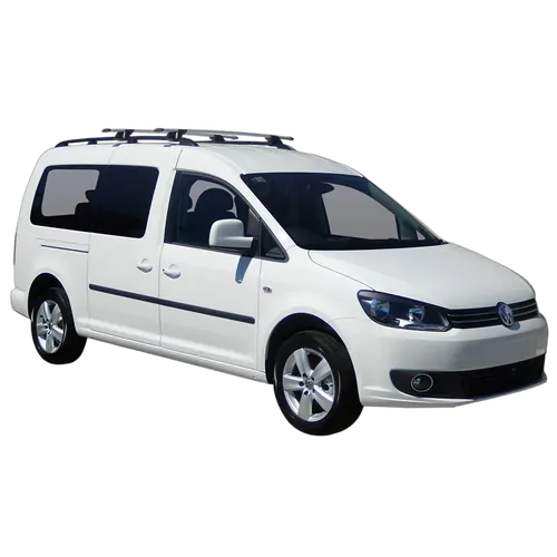 Yakima ThruBar 135cm Silver Pair (S17Y) To Suit Volkswagen Caddy Maxi /2010-/2020