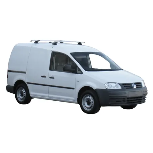 Yakima ThruBar 135cm Silver Pair (S17Y) To Suit Volkswagen Caddy SWB 12/2015-05/2021