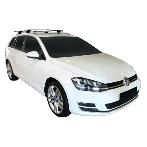 Yakima ThruBar 120cm Silver Pair (S16Y) To Suit Volkswagen Golf Alltrack 10/2015-/On