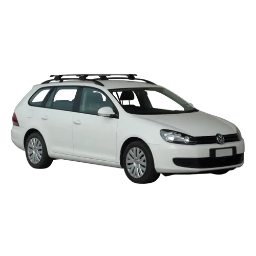 Yakima ThruBar 120cm Silver Pair (S16Y) To Suit Volkswagen Golf Mk6 /2010-07/2013