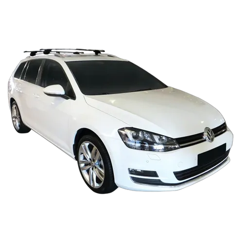 Yakima ThruBar 120cm Silver Pair (S16Y) To Suit Volkswagen Golf Mk7 08/2013-/2020