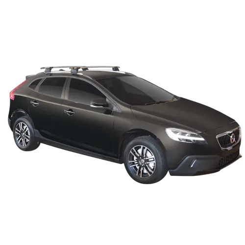 Yakima ThruBar 120cm Silver Pair (S16Y) To Suit Volvo V40 CC /2013-/2015