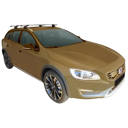 Yakima ThruBar 135cm Silver Pair (S17Y) To Suit Volvo V60 CC /2015-/2018