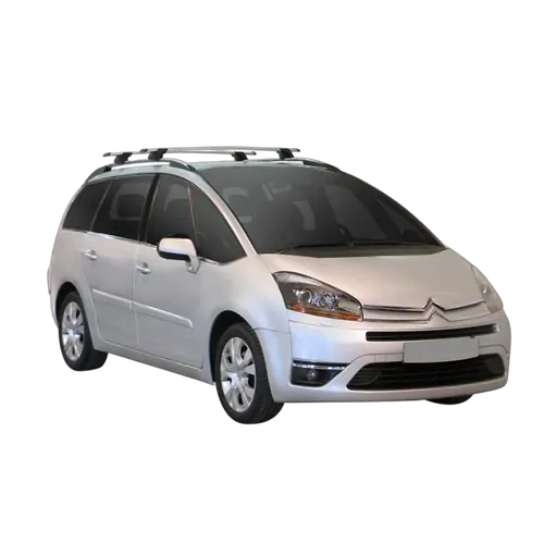Yakima ThruBar 135cm Silver Pair (S17Y) To Suit Citroen C4 Picasso /2006-/2014