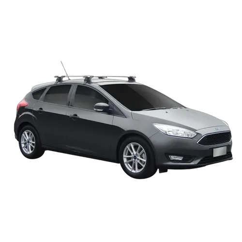 Yakima ThruBar 120cm Silver Pair (S16Y) To Suit Ford Focus 5dr Hatch 09/2015-10/2018