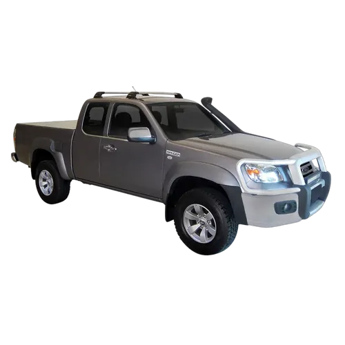 Yakima FlushBar 100cm Silver Pair (S6Y) To Suit Ford Ranger Super Cab /2006-/2011