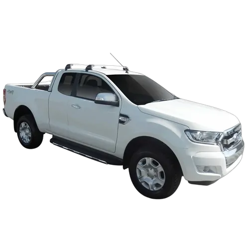 Yakima FlushBar 105cm Silver Pair (S7Y) To Suit Ford Ranger Super Cab /2012-/2022